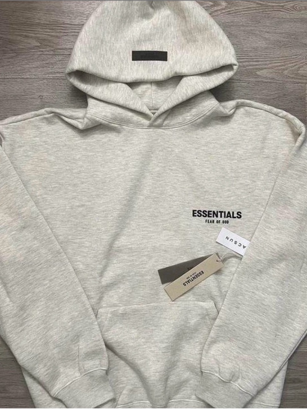 ESSENTIALS Light Gray Pullover Hoodie